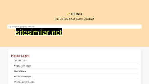 Loginfr similar sites
