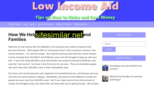 lowincomeaid.com alternative sites