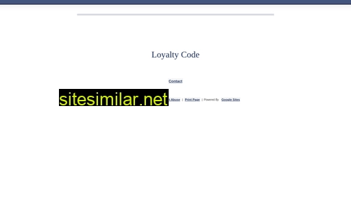 Loyalty-code similar sites