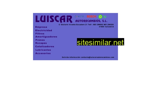 luiscarautorecambios.com alternative sites