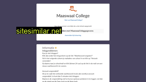 maaswaalcollege.itslearning.com alternative sites