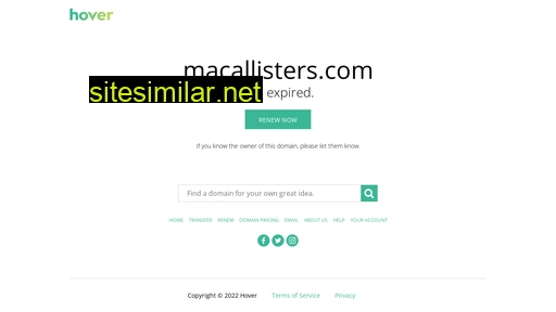 macallisters.com alternative sites