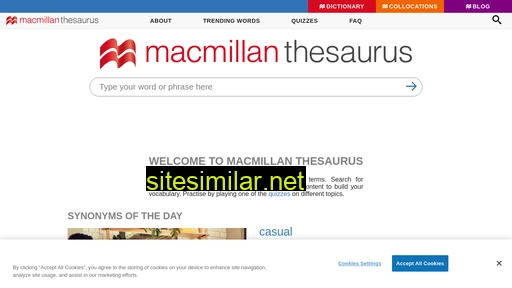macmillanthesaurus.com alternative sites