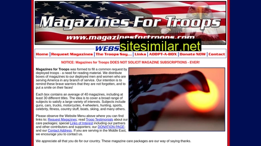 magazinesfortroops.com alternative sites