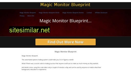 magicmonitorblueprint.com alternative sites