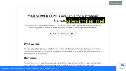 Mailserver similar sites