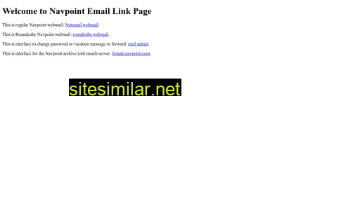 mail.navpoint.com alternative sites