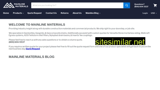 mainlinematerials.com alternative sites