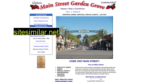 Mainstreetgardengrove similar sites