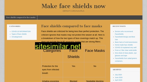 Makefaceshieldsnow similar sites