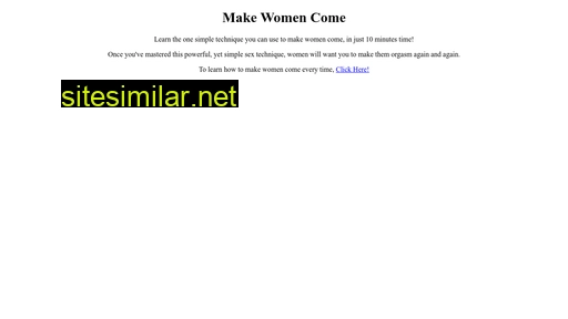 makewomencome.com alternative sites