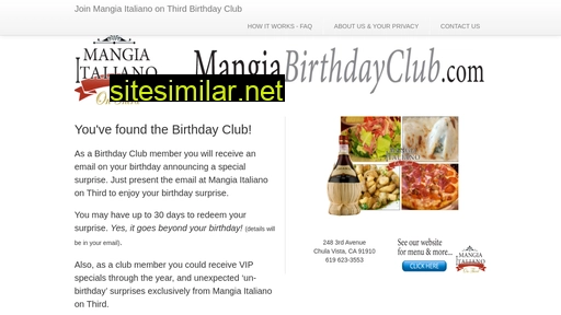 Mangiabirthdayclub similar sites