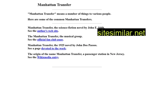 Manhattantransfermovie similar sites