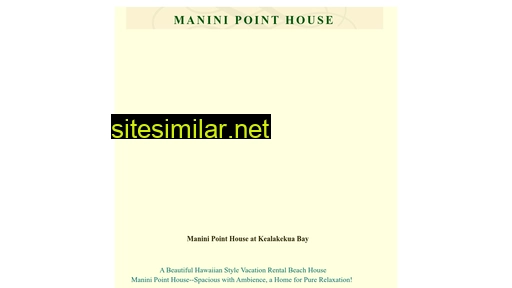 maninipointhouse.com alternative sites