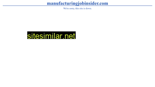 manufacturingjobinsider.com alternative sites
