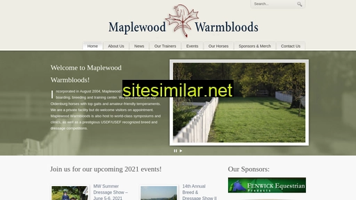 maplewoodwarmbloods.com alternative sites