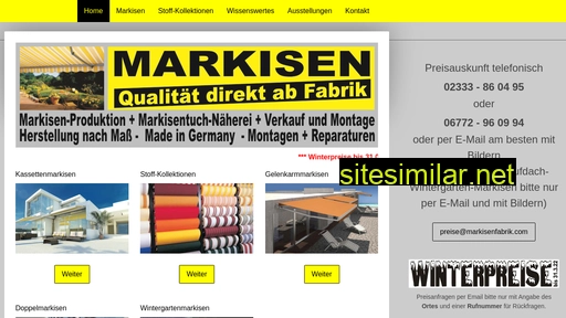 Markisenfabrik similar sites