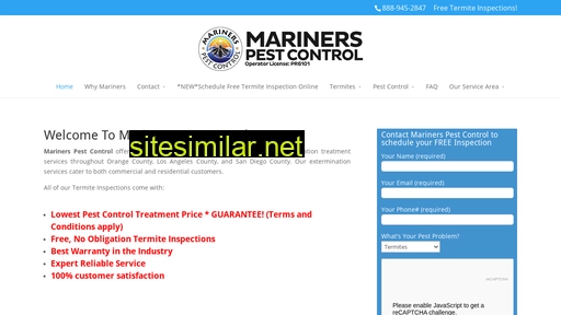 marinerspestcontrol.com alternative sites