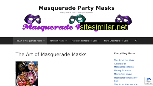 Masqueradepartymasks similar sites