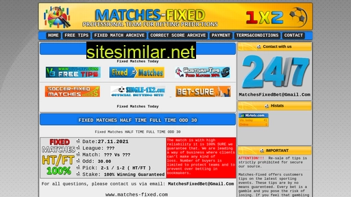 matches-fixed.com alternative sites