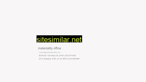 Materialityoffice similar sites