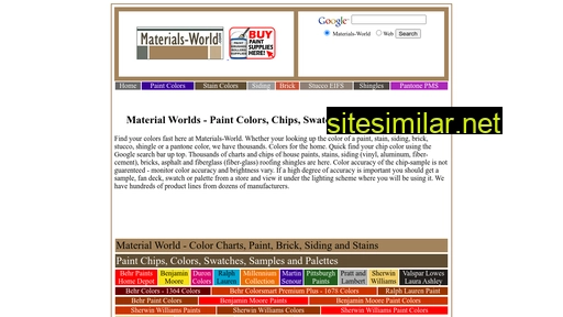 Materials-world similar sites