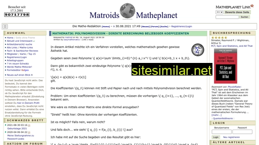 matheplanet.com alternative sites