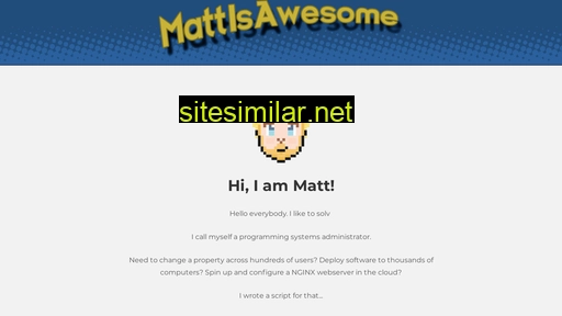 mattisawesome.com alternative sites