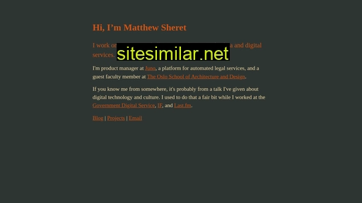 matthewsheret.com alternative sites