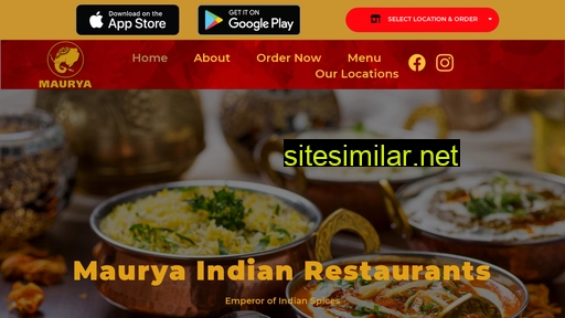 mauryaindianrestaurants.com alternative sites