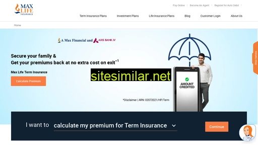 maxlifeinsurance.com alternative sites