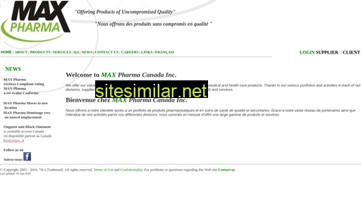 maxpharmainc.com alternative sites