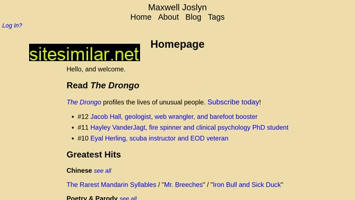 maxwelljoslyn.com alternative sites