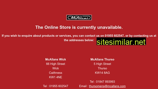 mcallans.com alternative sites