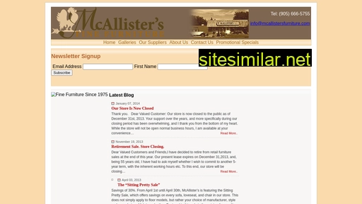 mcallistersfurniture.com alternative sites