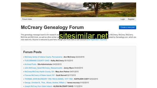 Mccrearygenealogy similar sites