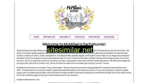 Mcmillansdoxies similar sites
