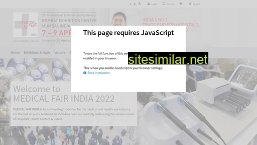medicalfair-india.com alternative sites