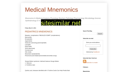 medicalpgmnemonics.blogspot.com alternative sites