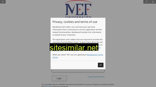 mef.blackboard.com alternative sites