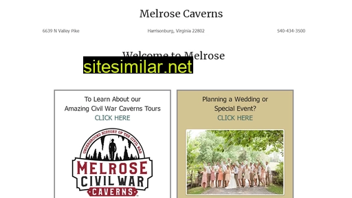 melrosecaverns.com alternative sites