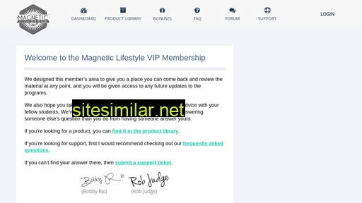 members.themagneticlifestyle.com alternative sites