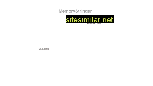 Memorystringer similar sites