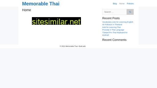 memorablethai.com alternative sites