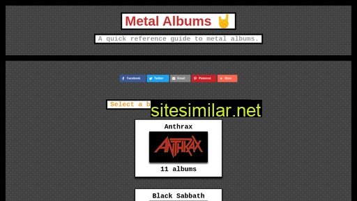 Metal-albums similar sites