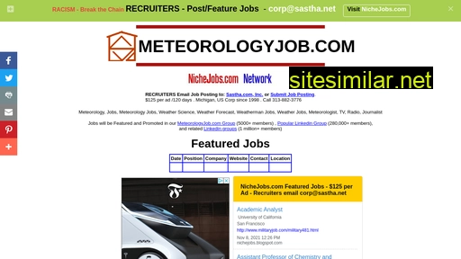 meteorologyjob.com alternative sites