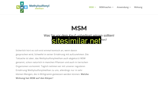 methylsulfonylmethan.com alternative sites