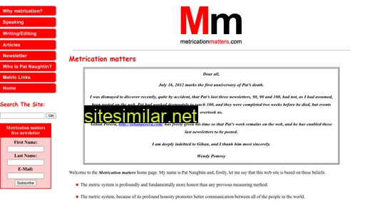 metricationmatters.com alternative sites