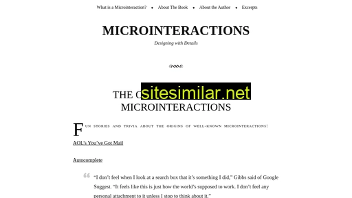 Microinteractions similar sites