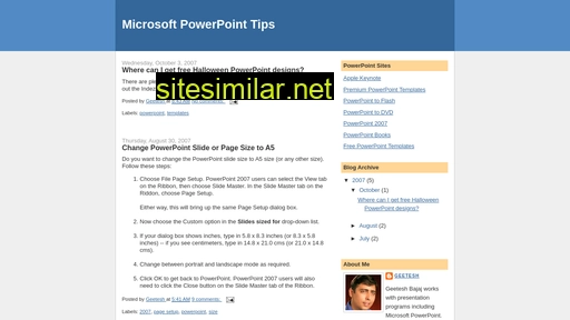 Microsoft-powerpoint-tips similar sites